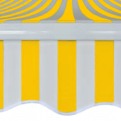 Toldo Plegable De Operación Manual 600 Cm Amarillo Y Blanco_2