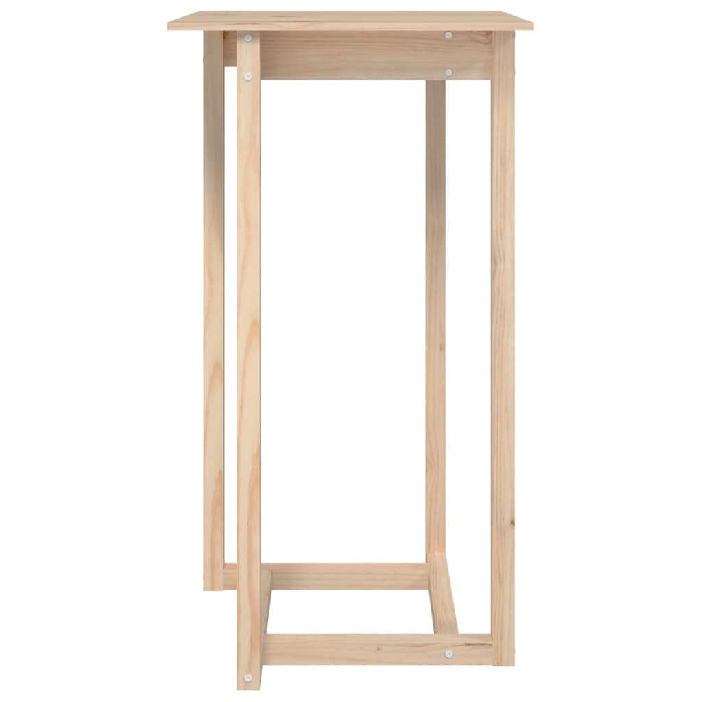 Mesa Alta De Bar De Madera Maciza De Pino 60x60x110 Cm_1