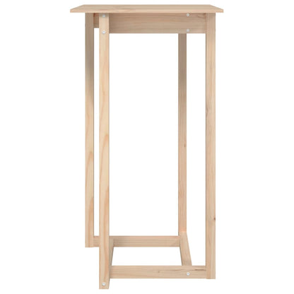 Mesa Alta De Bar De Madera Maciza De Pino 60x60x110 Cm_1