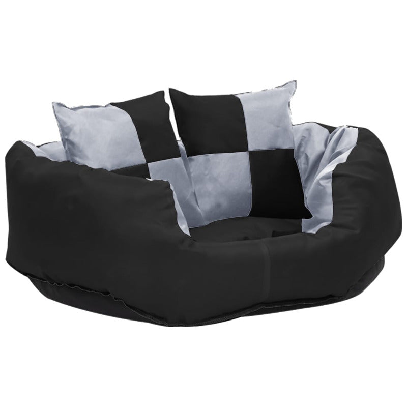 Vidaxl Cojín Para Perro Reversible Y Lavable Gris Y Negro 65x50x20 Cm_5