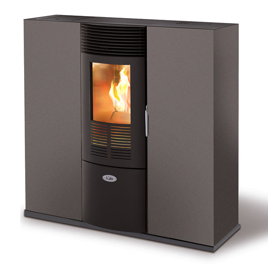 Estufa De Pellets Quadra Para Pasillo - 6,53 Kw - Gris_0