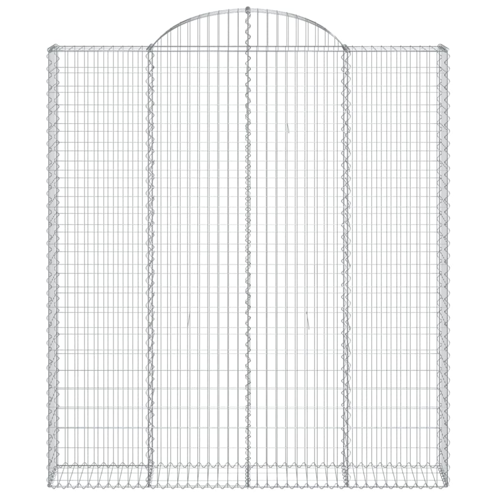 Cestas De Gaviones 4 Uds Forma De Arco Hierro 200x30x220/240 Cm_3