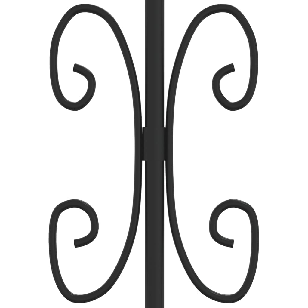 Valla De Jardín Con Punta De Lanza Acero Recubierto Negro 140cm / Vetonek_1