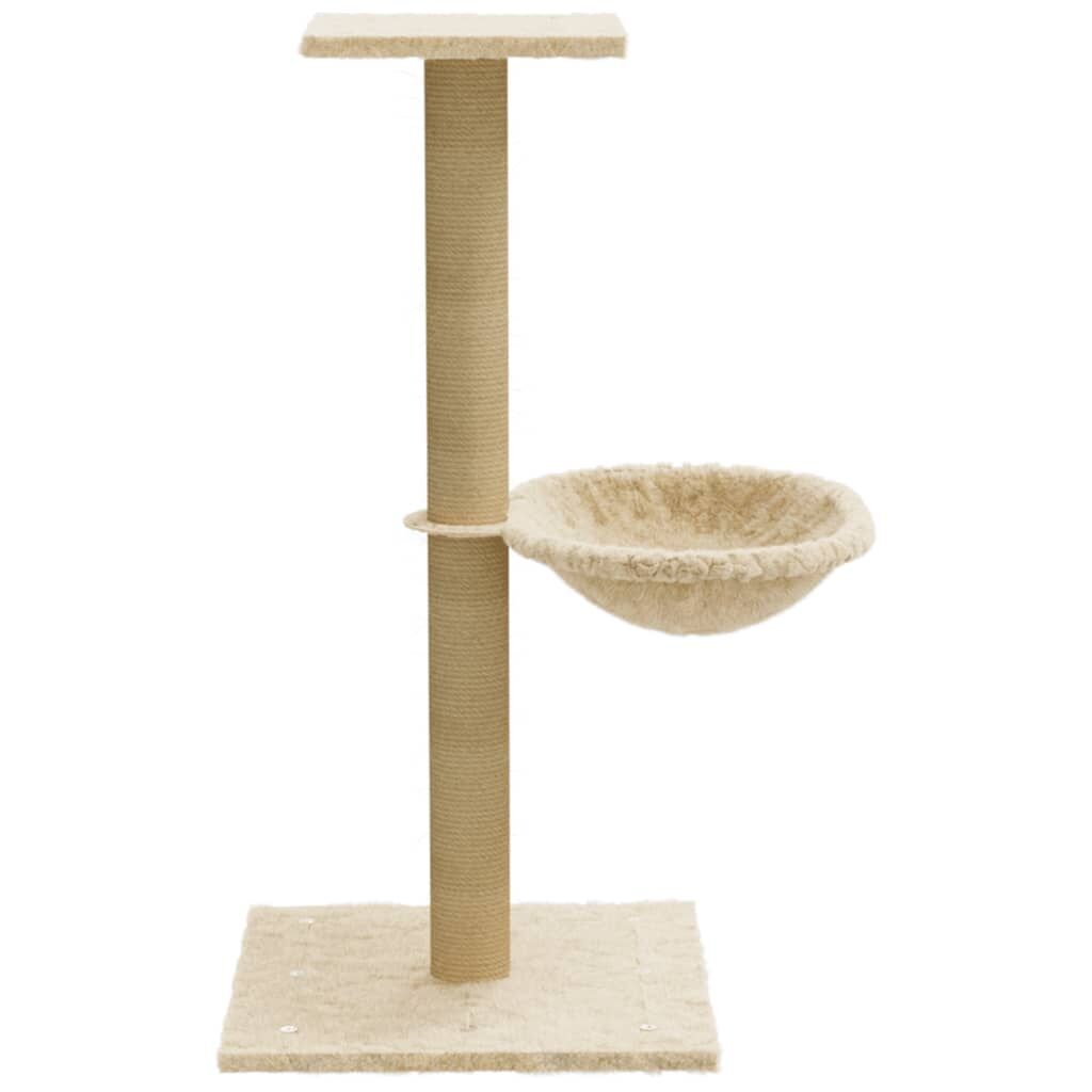 Vidaxl Rascador Para Gatos Con Poste De Sisal Crema 74 Cm_4