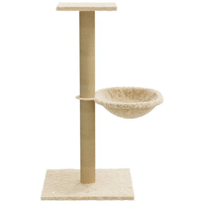 Vidaxl Rascador Para Gatos Con Poste De Sisal Crema 74 Cm_4