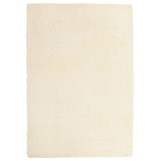 Vidaxl Alfombra Peluda De Pelo Largo Navarra Crema 200x290cm Poliéster_0
