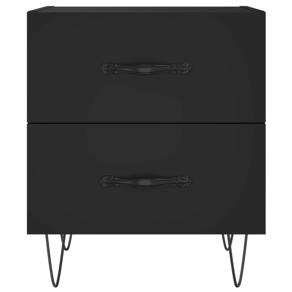 Mesitas De Noche 2 Uds Madera Ingeniería Negro 40x35x47,5 Cm_4