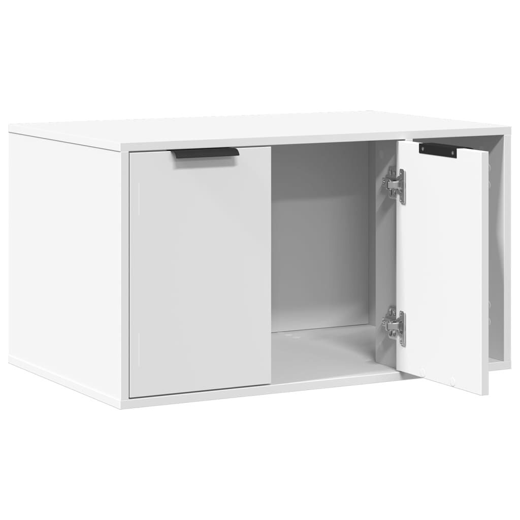 Vidaxl Mueble Arenero Para Gatos Madera Ingeniería Blanco 80x50x45 Cm_3