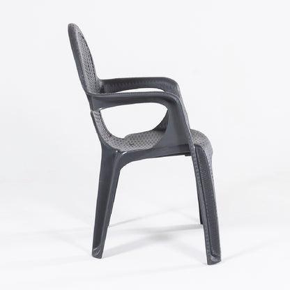 Silla Para Exterior, Apilables, Resina, Color Antracita, 75x58x84 Cm_3