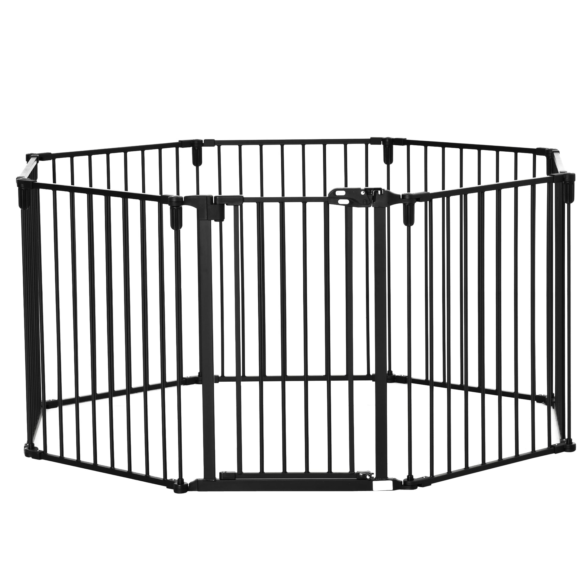 Pawhut Parque Para Perros Plegable 8 Vallas 60x76cm Con Puerta Y Doble Cerradura_0