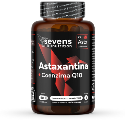 Astaxantina Con Coq10 Sevens Nutrition. Antioxidante Para Energía Y Piel Sana.