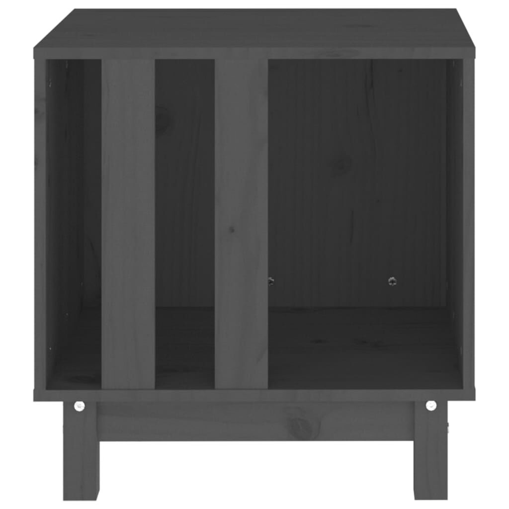 Vidaxl Caseta Para Perros Madera Maciza De Pino Gris 50x40x52 Cm_4