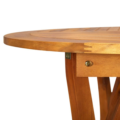 Vidaxl Juego De Comedor Para Jardín 7 Piezas Madera Maciza De Acacia_5