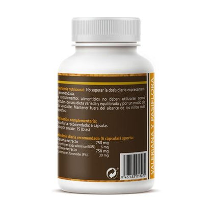 Pasiflora y Valeriana Sotya, 90 cápsulas 450 mg