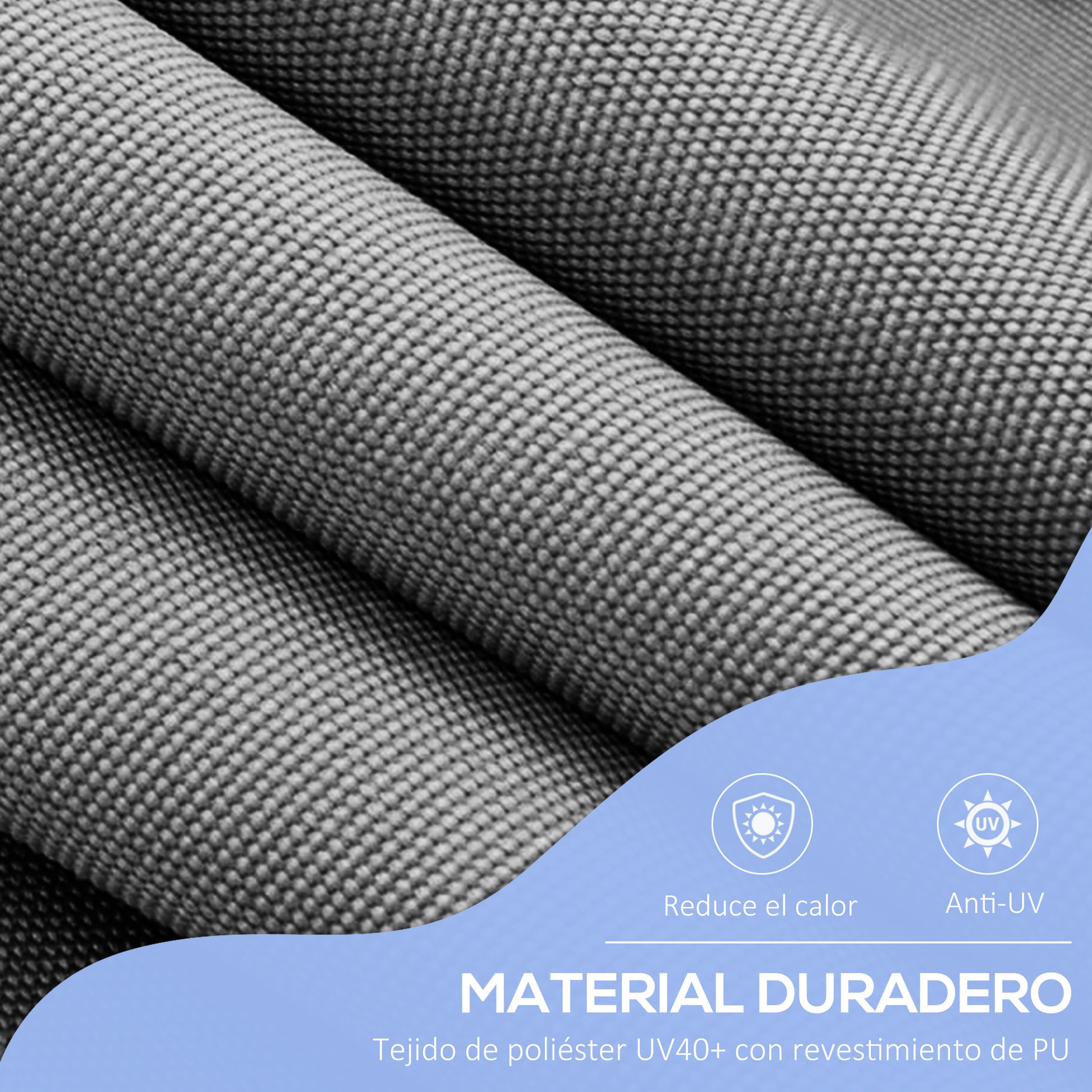 Outsunny Toldo Manual Retráctil 300x175x210-310cm Manivela Protección Uv40+ Gris_5