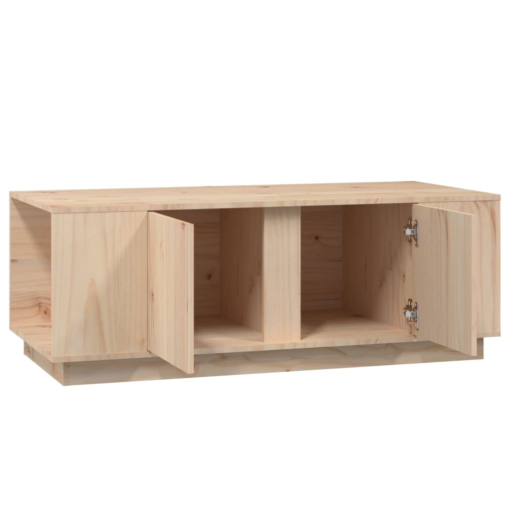 Mesa De Centro De Madera Maciza De Pino 110x50x40 Cm_4