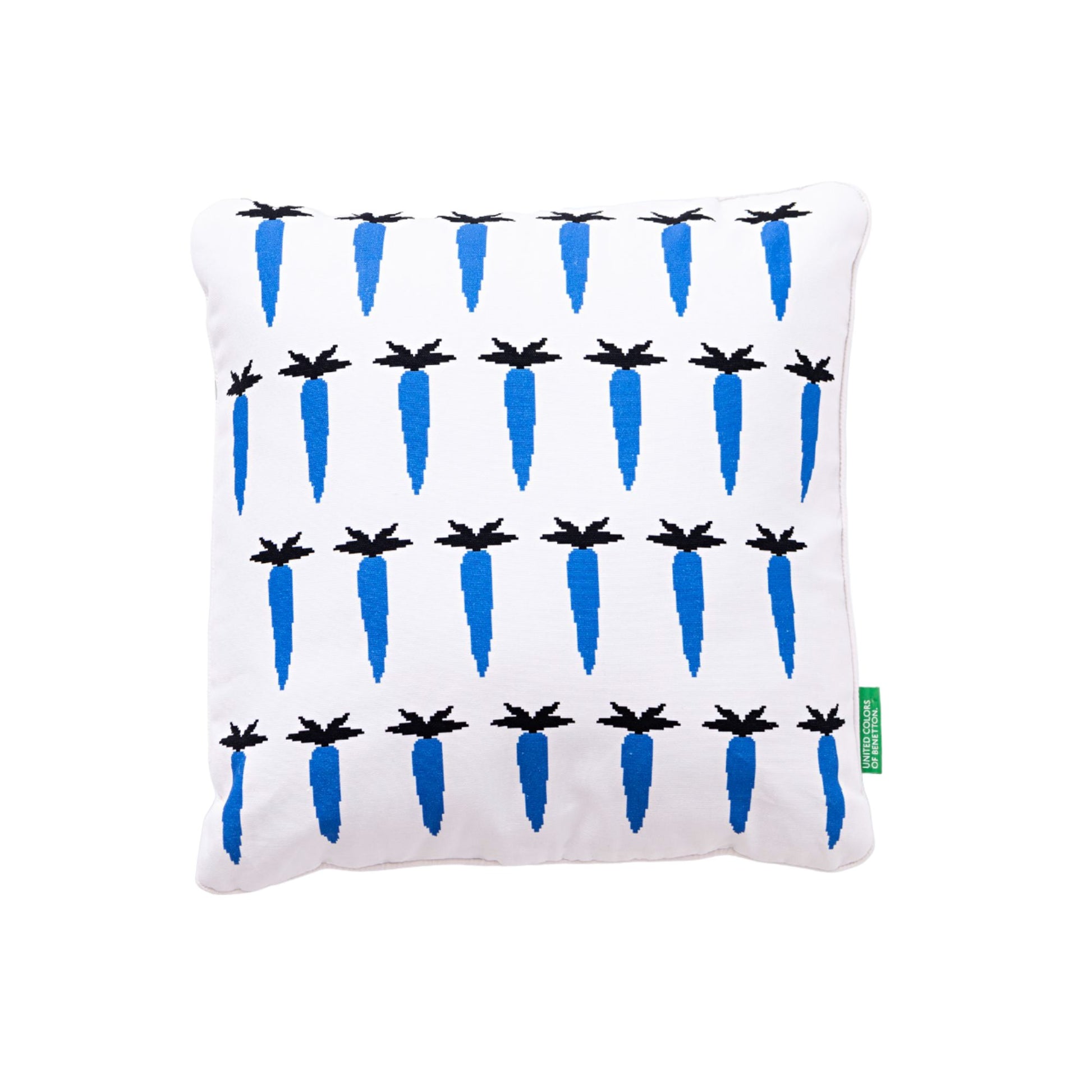 Cojin 40x40cm Relleno 300gr Poliester 100% Algodon Canvas 300gsm Zanahoria Azul Benetton_0