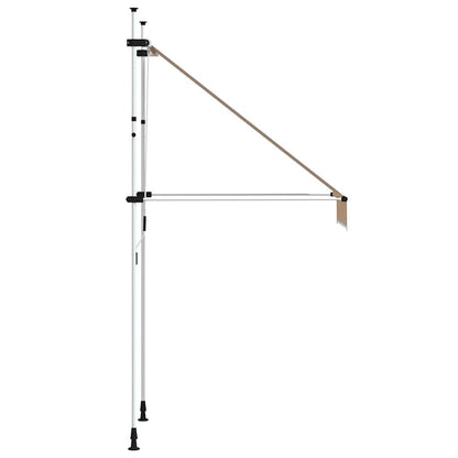 Toldo Manual Retráctil 100 Cm Naranja Y Blanco A Rayas_4