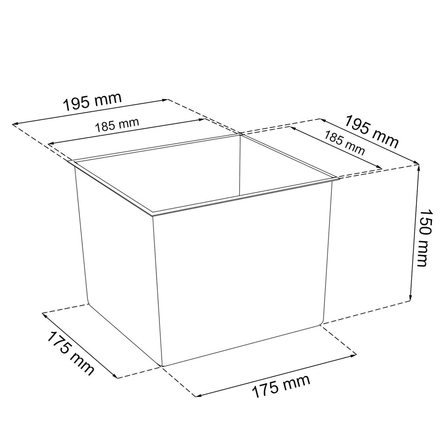 Maceta Alta Urbi 11,4 Litros, De Plastico, 19,5 X 19,5 X 37,5 Cm En Color Blanco