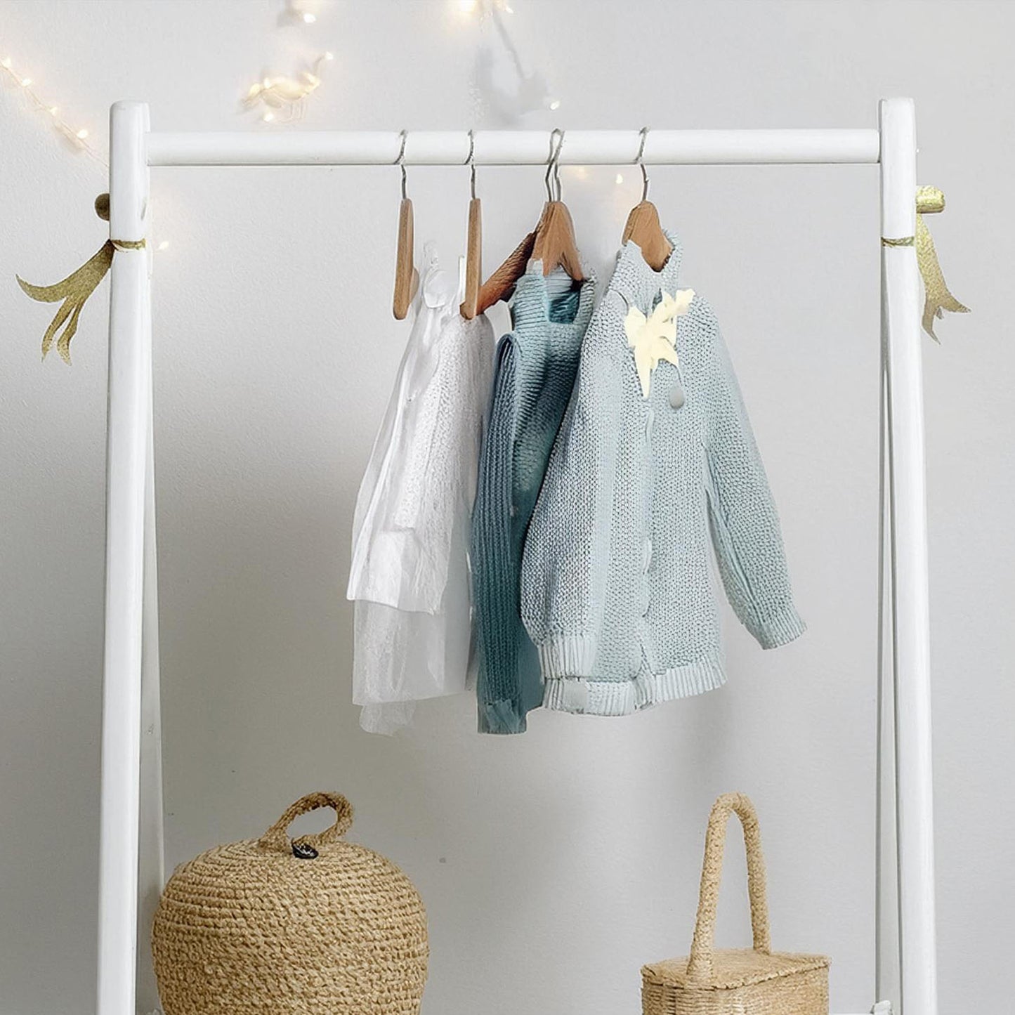 Wellhome Perchero Infantil Madera Blanco_3