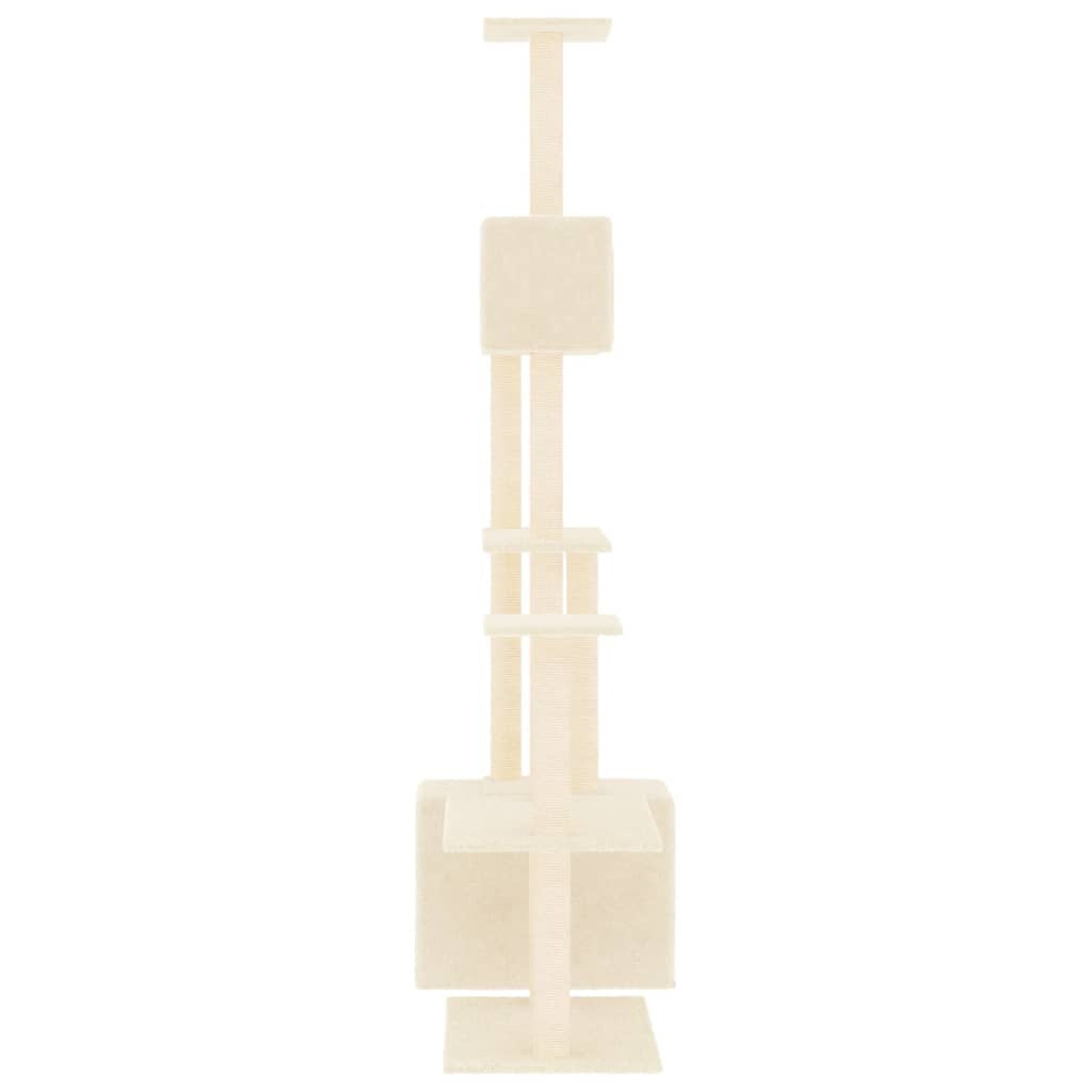 Vidaxl Rascador Para Gatos Con Postes De Sisal Crema 180 Cm_3