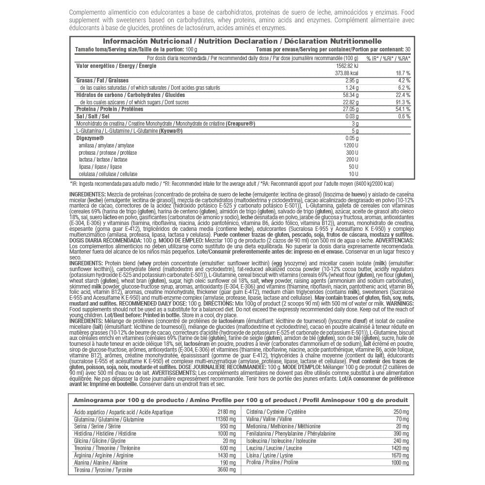 Gainer Mass Formula - 3 Kg - Jurassic Choc - Aumenta La Masa Muscular - Masmusculo_4