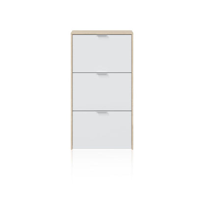 Zapatero Remi De 3 Puertas Melamina, Roble, 60 X 113 X 22_1