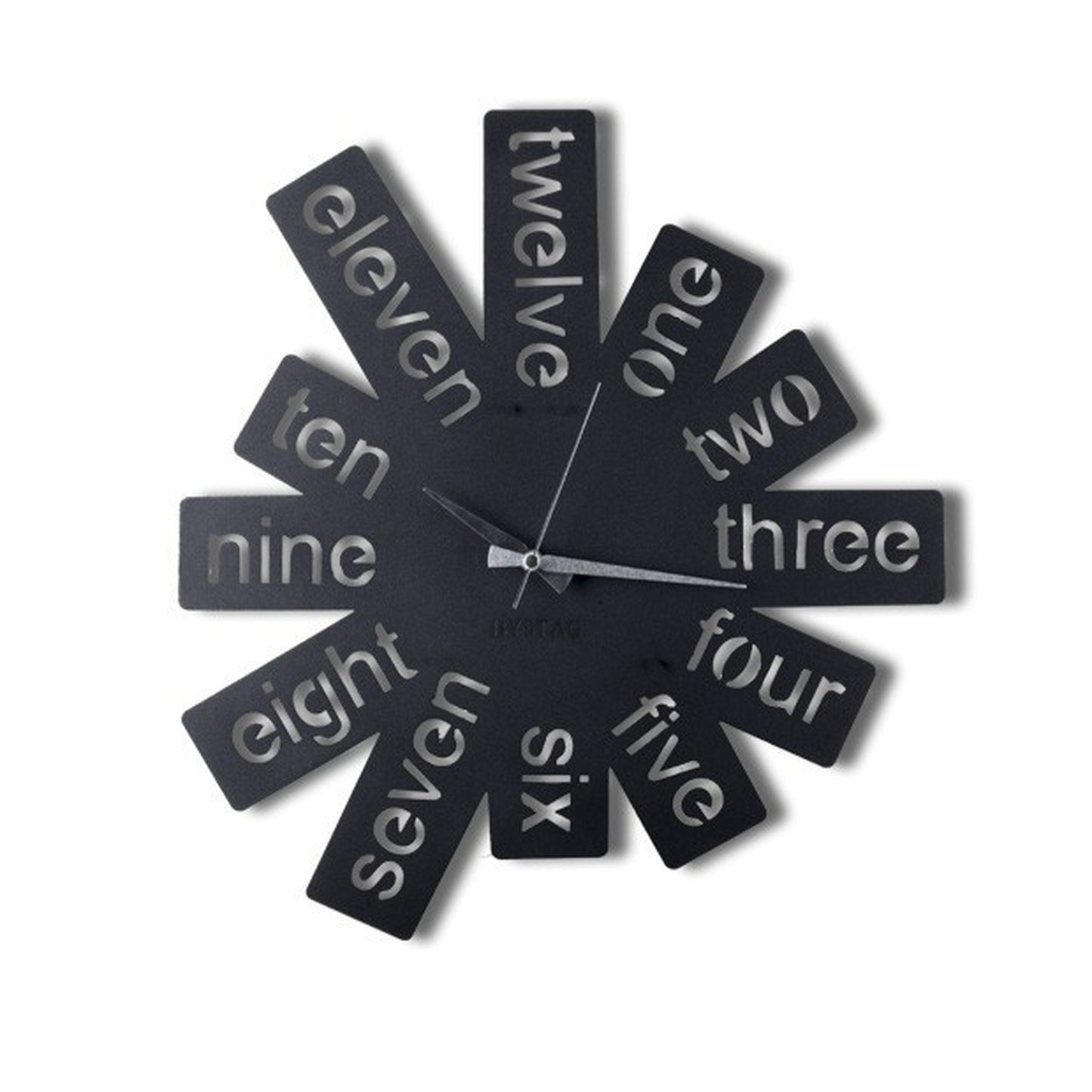 Reloj De Pared Metal Números En Inglés 50x50_0