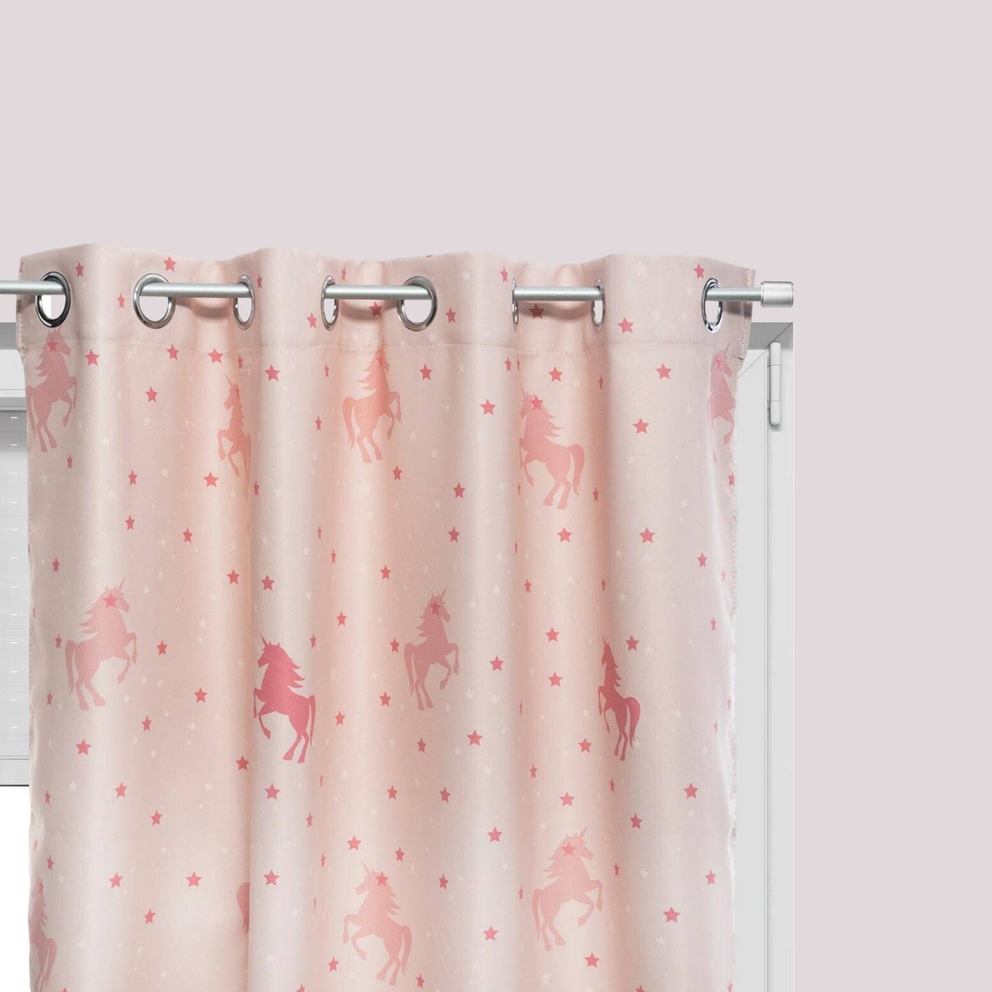 Well Home - Cortina Opaca Infantil unicornio Rosa 140x250cm_4