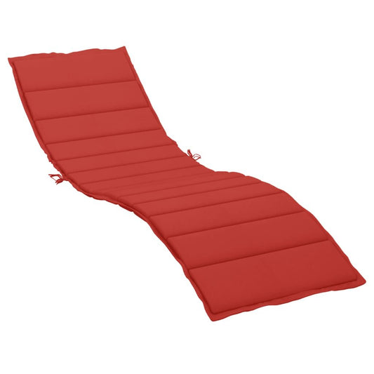 Vidaxl Cojín De Tumbona De Tela Oxford Rojo 200x70x3 Cm_0