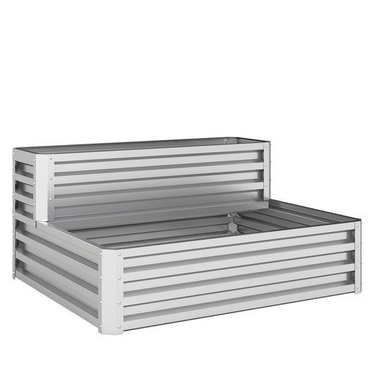 Outsunny Huerto Urbano De 2 Niveles De Acero Galvanizado_0