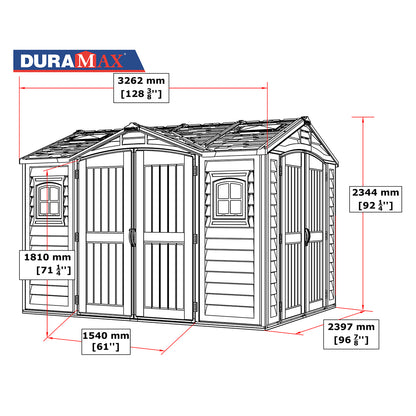 Caseta Jardín Apex Pro Plus 10.5×8 Pvc Gris Claro/oscuro_3