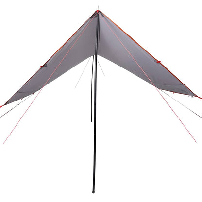 Lona De Camping Impermeable Gris Y Naranja 430x380x210 Cm_2