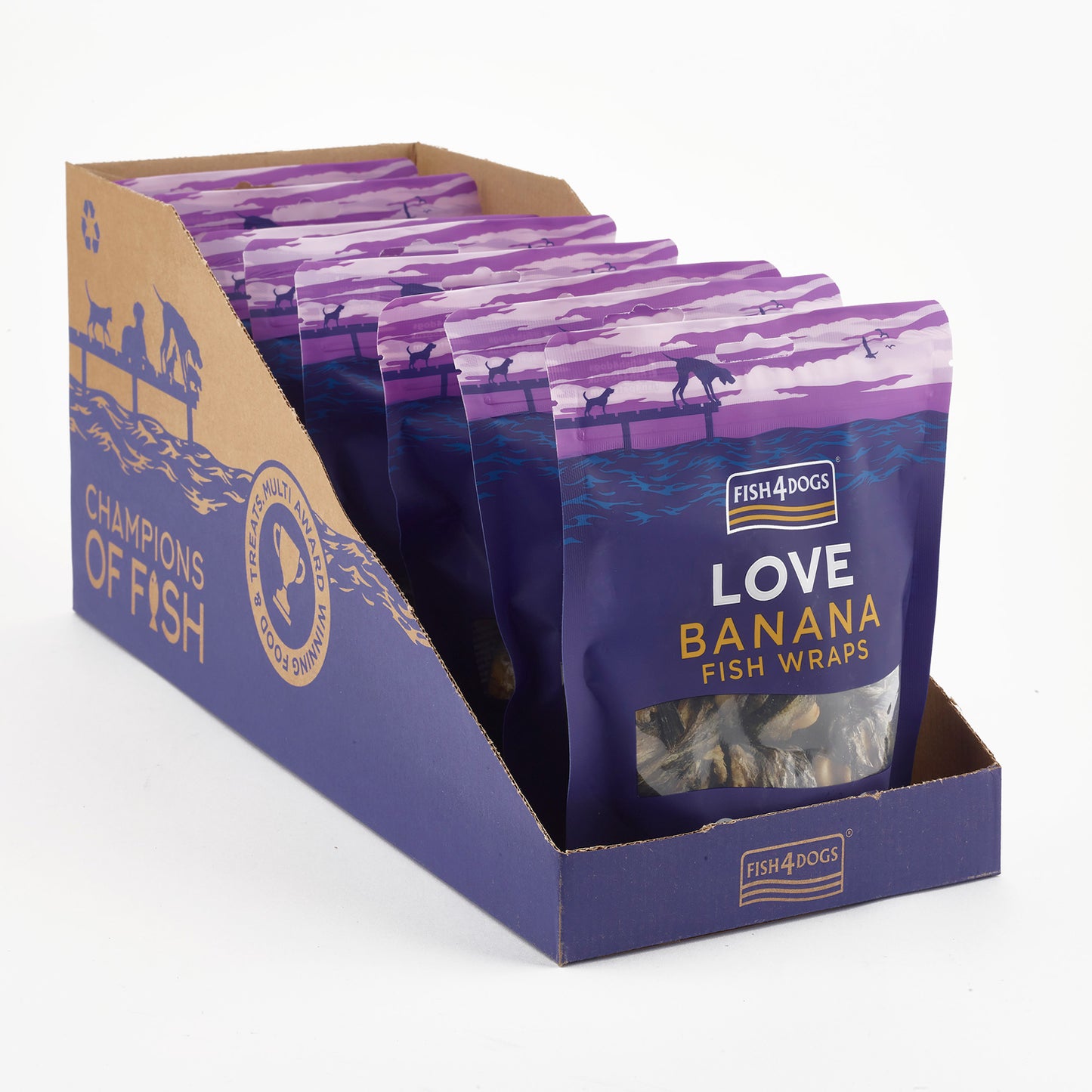 Fish4dogs Snack Natural Para Perros – Love Banana Con Pescado 100 G (pack De 10)_4