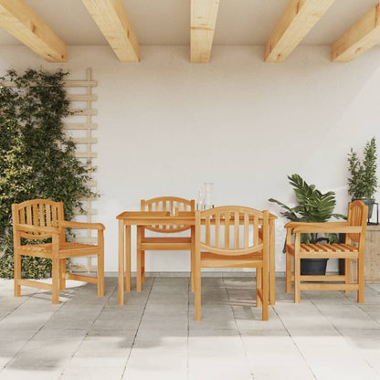 Vidaxl Juego De Comedor Para Jardín 5 Piezas Madera Maciza De Teca_1