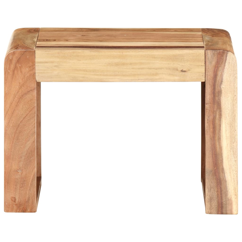 Mesa Auxiliar De Madera Maciza De Acacia 43x40x30 Cm_0