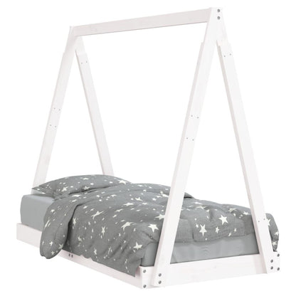 Vidaxl Estructura De Cama Para Niños Madera De Pino Blanco 70x140 Cm_0