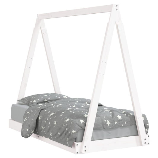 Vidaxl Estructura De Cama Para Niños Madera De Pino Blanco 70x140 Cm_0