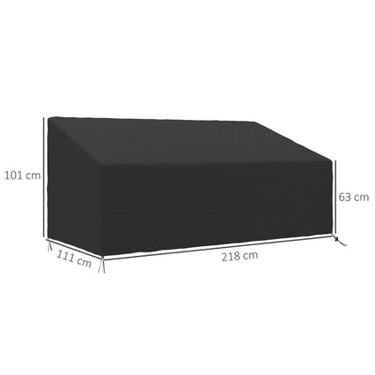 Outsunny Funda Para Banco De Jardín 3-4 Plazas Tela Oxford 600d 218x111x63/101cm_2