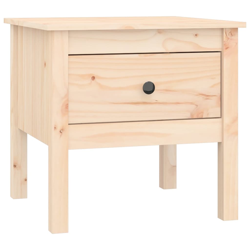 Mesa Auxiliar De Madera Maciza De Pino 50x50x49 Cm_0