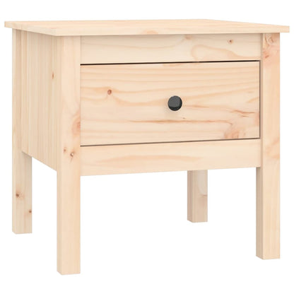 Mesa Auxiliar De Madera Maciza De Pino 50x50x49 Cm_0