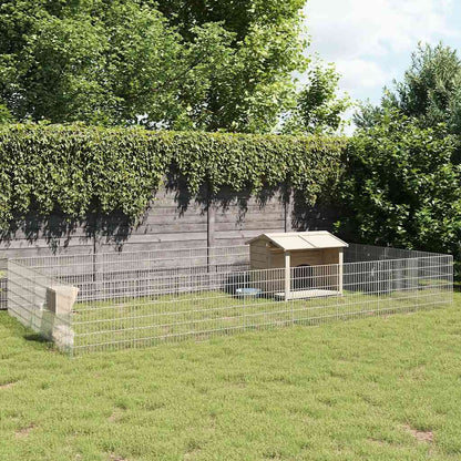 Vidaxl Recinto Corral Animales 24 Paneles Hierro Galvanizado 54x60 Cm_1