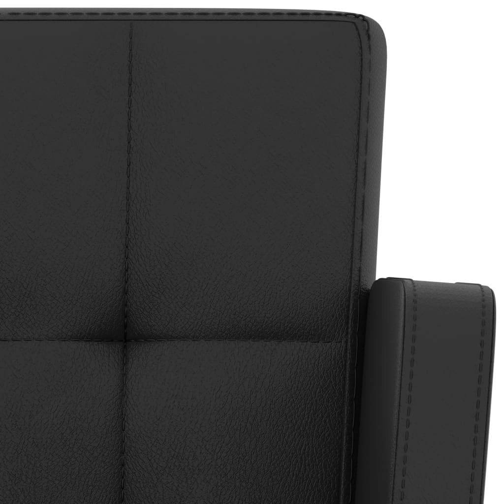 Taburetes De Barra De Cocina 2 Unidades Cuero Sintético Negro_5