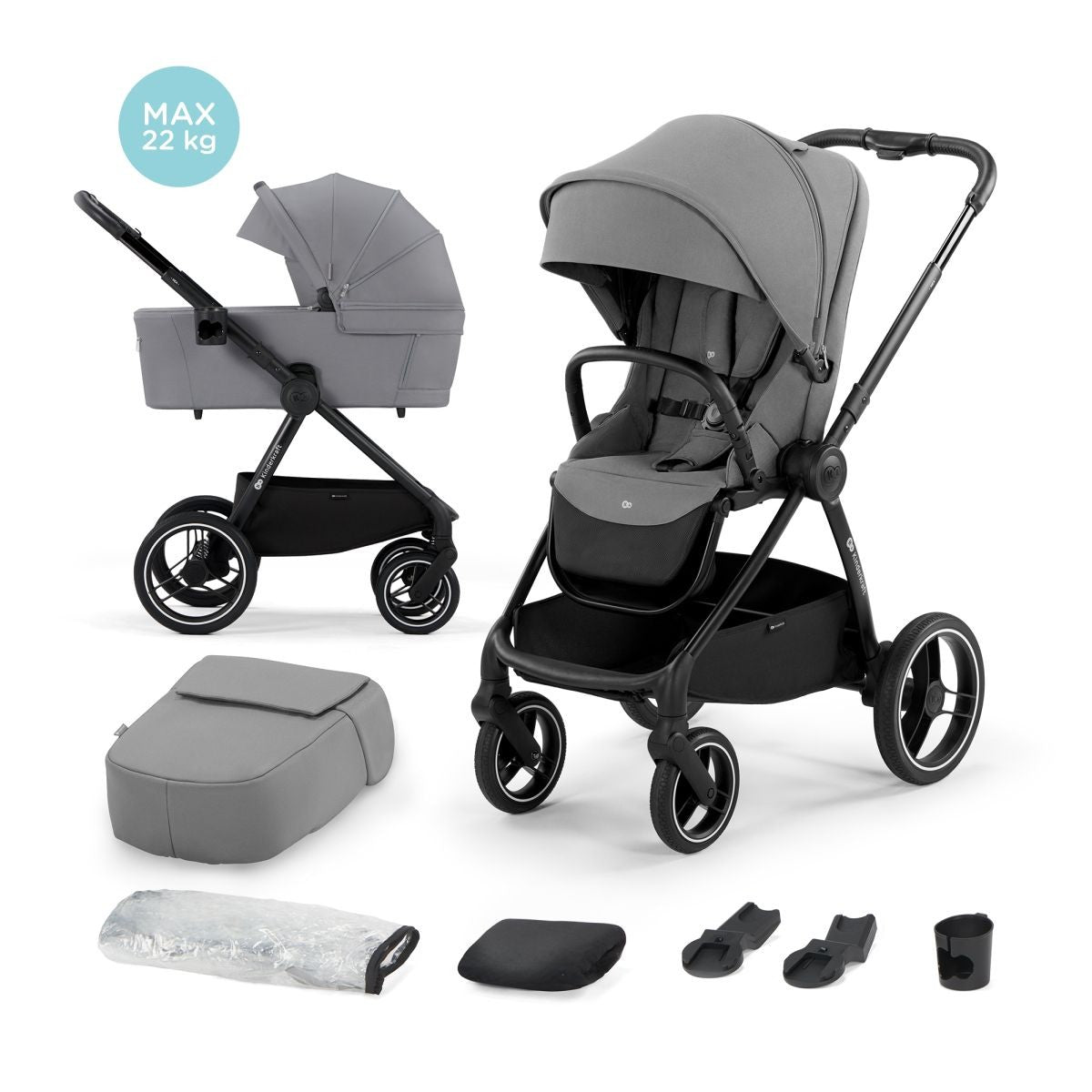 Carrito De Bebé Nea Dos Piezas Capazo Duro Hasta 22 Kg Platinum Grey_0