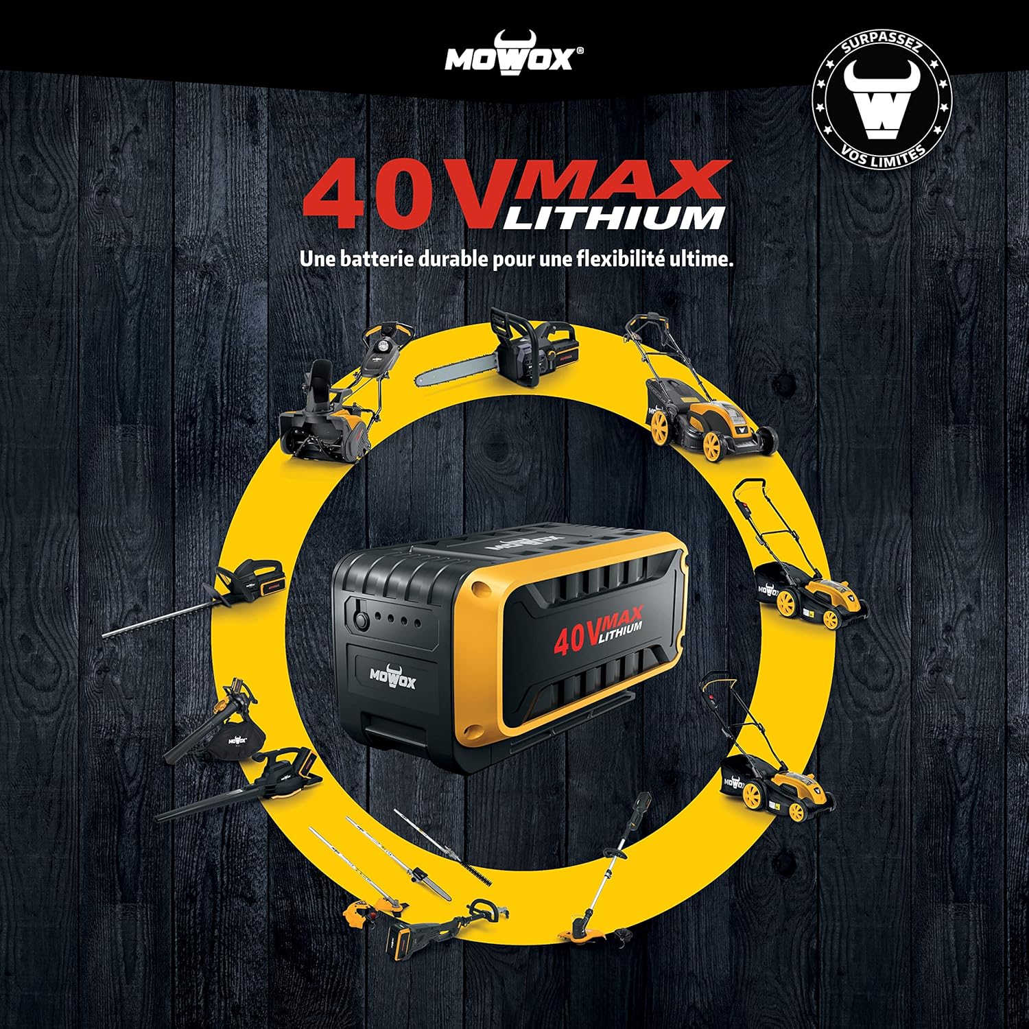 Mowox Recortabordes De Bateria 40 V, Ancho De Corte 32 Cm. No Incluye Bateria Ni Cargador_5