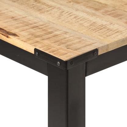 Mesa De Comedor De Madera Maciza De Mango Rugosa 180x90x76 Cm_4