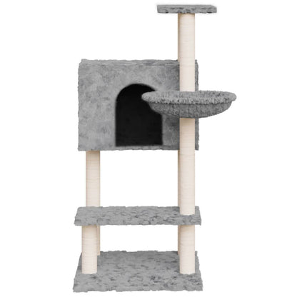 Vidaxl Rascador Para Gatos Con Postes De Sisal Gris Claro 108,5 Cm_3