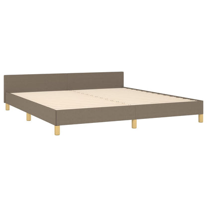 Estructura De Cama Con Cabecero De Tela Gris Taupe 180x200 Cm / Vetonek_0