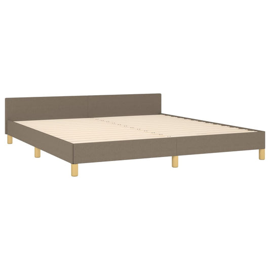Estructura De Cama Con Cabecero De Tela Gris Taupe 180x200 Cm / Vetonek_0