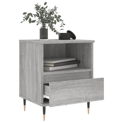 Mesita De Noche 2 Uds Madera Ingeniería Gris Sonoma 40x35x50 Cm_2